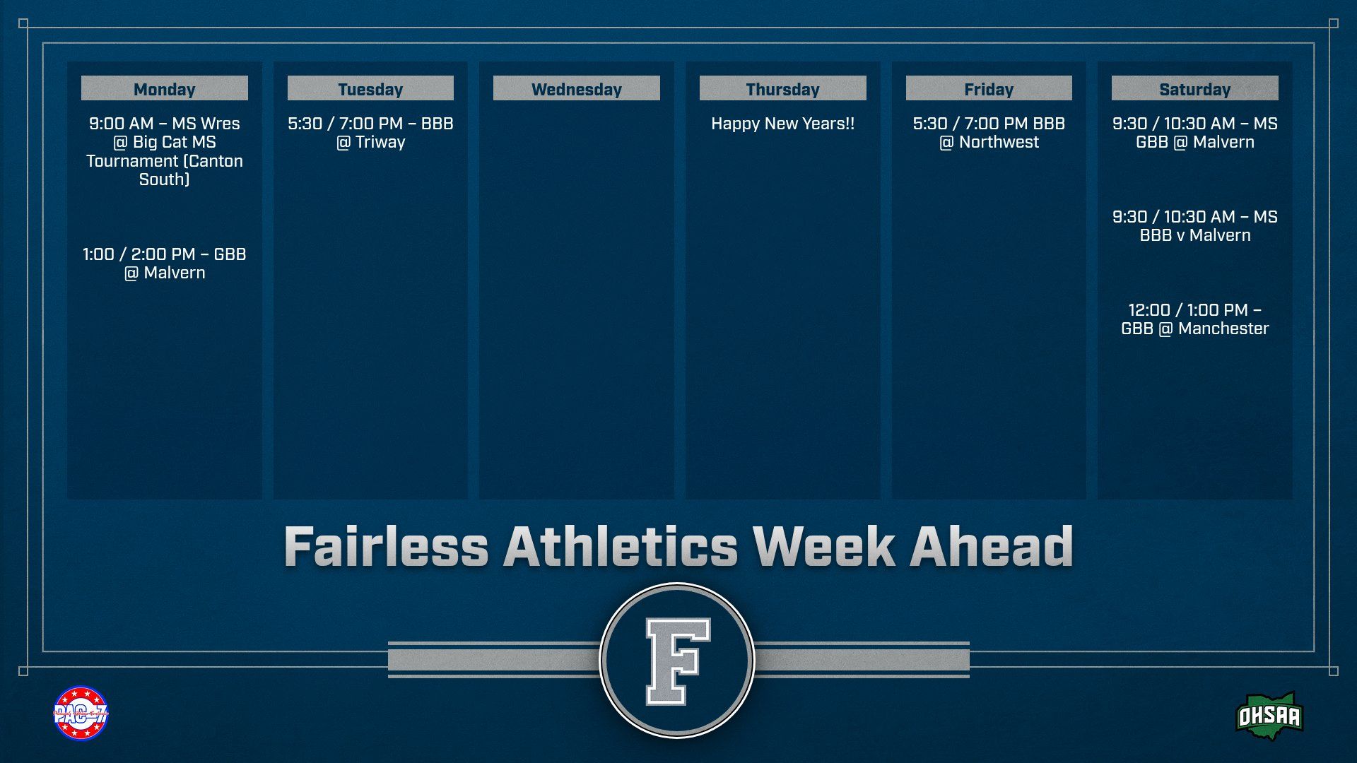 Multi Format Week Ahead Landscape 13